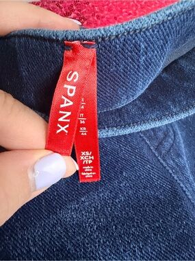 SPANX Dark Blue Skinny Jumpsuit Jeans - XS